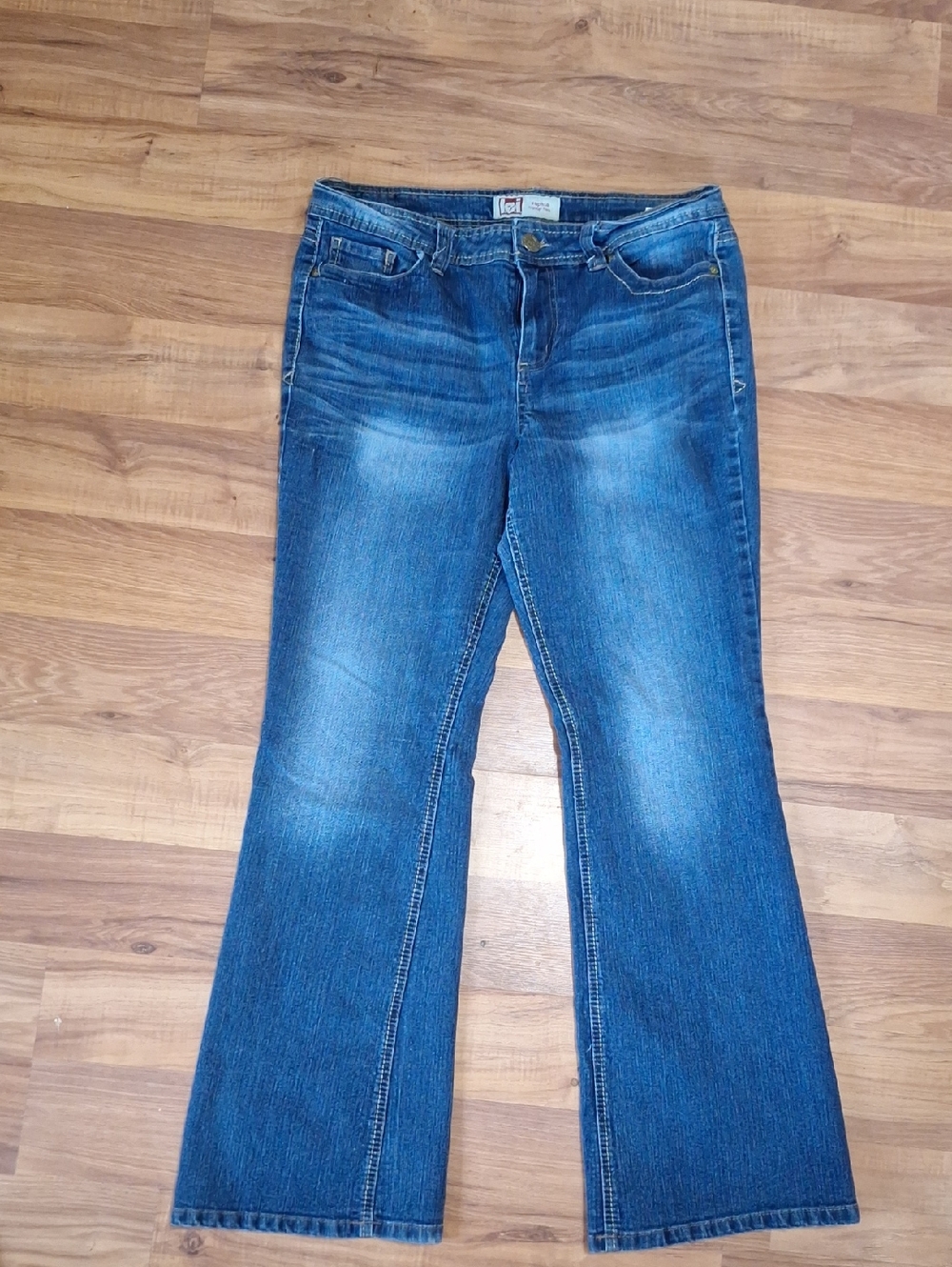 lei Medium Blue Flare Wide-Leg Jeans